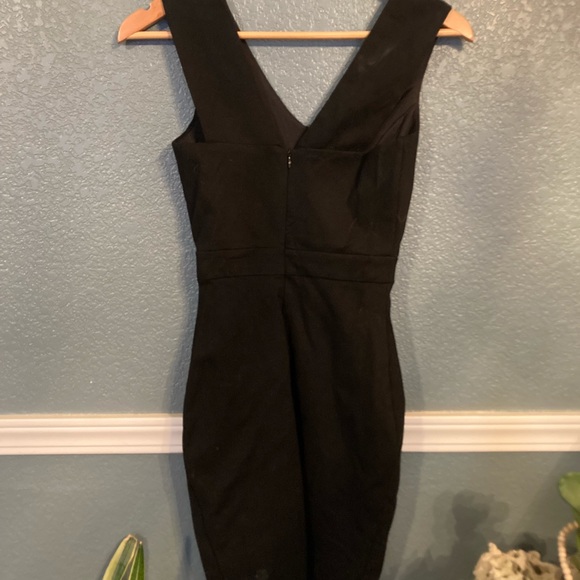 Lulu’s Black Fitted Dress with Bow Accent - Picture 4 of 5